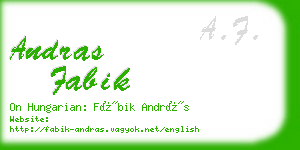 andras fabik business card